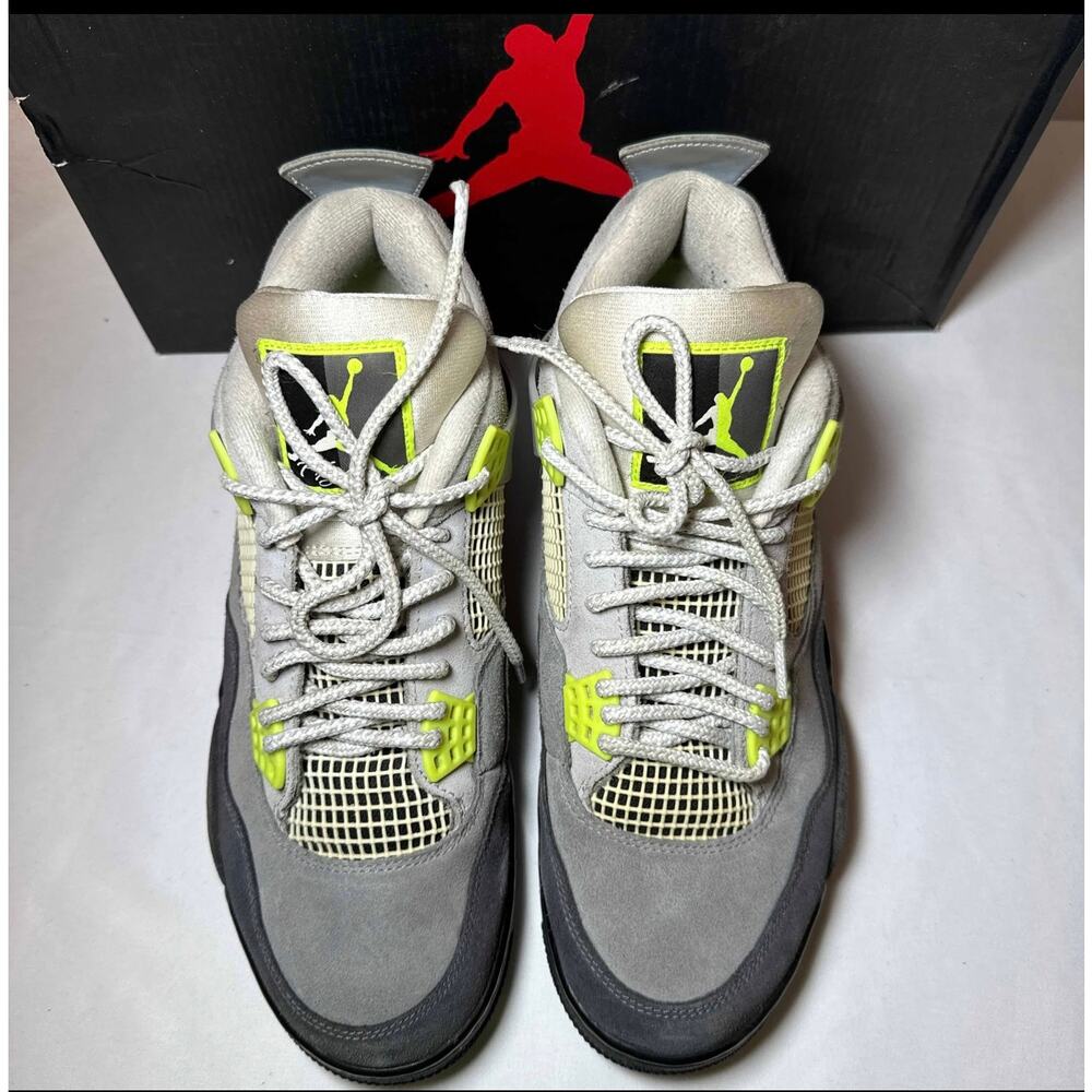 Size 11.5 - Nike Air Jordan 4 Retro SE Neon 95 Men's Shoes Ships Now - Picture 4 of 9